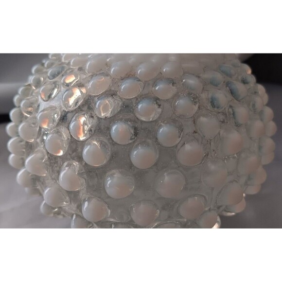 Vintage Milk Glass Hobnail Opalescent Perfume Bottle w/ Orig Stopper (no gasket) - Picture 4 of 6